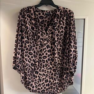 Torrid Black and Brown Leopard Print Blouse